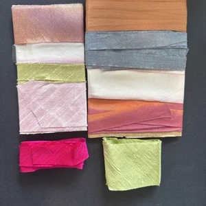 Lot Of Gorgeous Silk Ribbon ,Iridescent And Ombré. 10 Yards (or More) - Picture 1 of 5