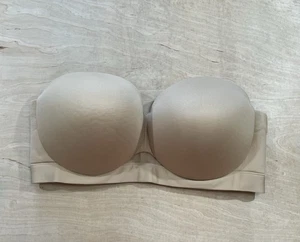 Cacique Lane Bryant Comfort Bliss Strapless Underwire Bra Size 38DDD Beige - Picture 1 of 11
