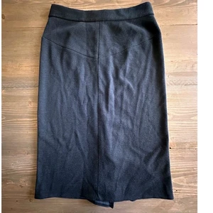 Vintage DVF Dark Blue Midi Wool Blend Skirt Fishtail Womens Size 10 - Picture 1 of 7