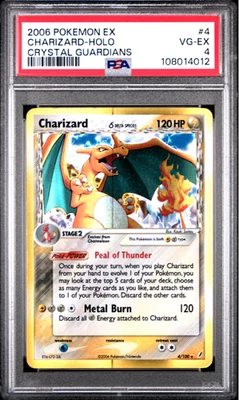 PSA 4  2006 POKEMON EX CRYSTAL GUARDIANS #4 CHARIZARD-HOLO - Image 1 of 2