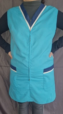 Nylon Dederon kittel schürze Vintage   Apron Gr.  44 --Original 70er Jahre Retro - Bild 1 von 4