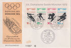 BRD FDC MiNr 684-687 Bl 6 (3)" Olympischen Spiele 1972 Sapporo und München III"