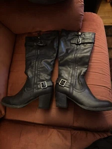 White Mountain Dover Harness kniehohe Damenstiefel Größe 9M Absatz - Bild 1 von 6