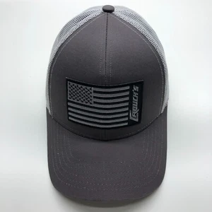 Crouch's USA Flag Outdoor Cap Trucker Hat Gray Black Mens OSFM Snapback - Picture 1 of 11