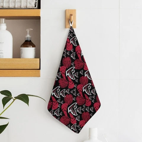 2pcs Atlanta Falcons Hand Towel Soft Towel Kitchen Towel Print Towels 11.8" Cover