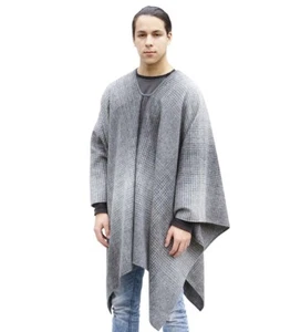 Poncho de lana de alpaca gruesa mezcla para mujer hombre capa capa abrigo unisex Perú - Imagen 1 de 15