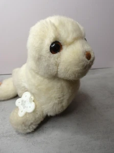 Vintage Russ Serena weißes Siegel Welpe Plüschtier Kuscheltier Baby 10" - Bild 1 von 10
