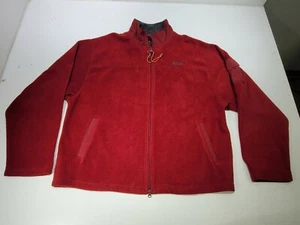 American Eagle AE77 Fleece Jacket Red Performance Pockets Full Zip Mens Size XXL - Picture 1 of 11