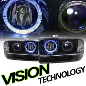 Black Halo Projector Headlights Ks+Bumper Signal K2 For 98-04 S10 Pickup Blazer - Picture 1 of 2