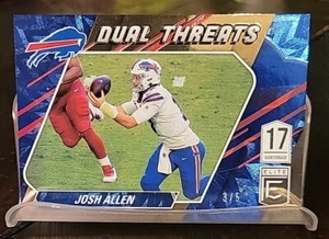 2021 Panini Josh Allen Donruss Elite #DT2 Dual Threats Gold 3/5 - Low Print Run - Bild 1 von 8