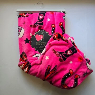 Manta Vaquera San Valentín Rosa Caliente 60 x 70 Piel Sintética Western Disco Yeehaw Throw Foto 1 de 4