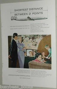 1955 Lockheed advertisement, Super Constellation, interior view, stewardess etc - Picture 1 of 4