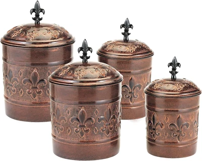 4 Piece Versailles Canister Set with Fresh Seal® Covers - Image 1 of 4
