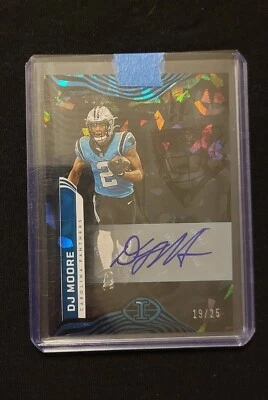 2022 Panini Illusions DJ Moore Black Cracked Ice Autograph #'d /25 - Image 1 of 3