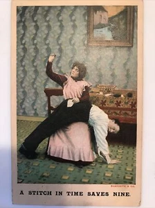 Antike freche humorvolle Postkarte - Bild 1 von 5