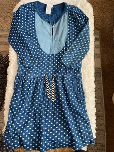 Crewcuts girls sz. 14 distressed knit blue star dress. Cute, grt shape - Picture 1 of 9
