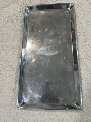 Pottery Barn Large Rectangle Heavy Metal Decorative Candle Pillar Tray 23"X12" - Image 1 of 4