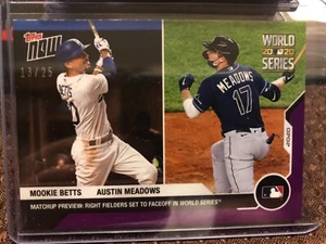 2020 Topps Now World Series 13/25 Mookie Betts & Meadows Dodgers & Rays SP  - Picture 1 of 1