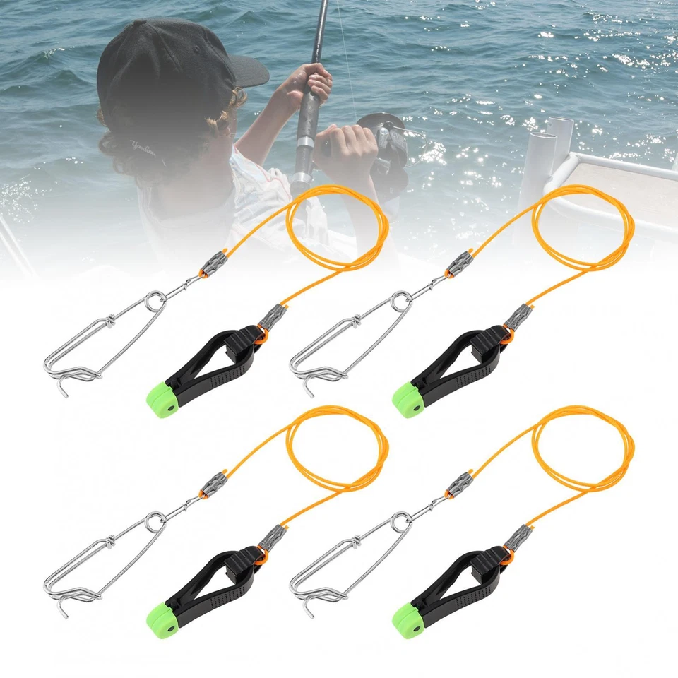4x 25" Downrigger Release Clip Lines Snap Weight Release Clips Fish Lines Clips - Image 1 of 4