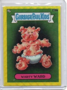 2023 Garbage Pail Kids C6 220b Warty Ward Yellow Wave Refractor 199/275 F Ship - Picture 1 of 2