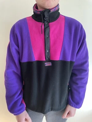 Suéter Mammut Raro Para Hombres Ruta Púrpura Rosa Bolsillos Talla XL De Colección Retro Suizo Foto 1 de 4