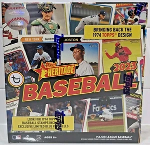 2023 Topps Heritage Baseball Mega Box with Exclusive Blue Parallels - Picture 1 of 5