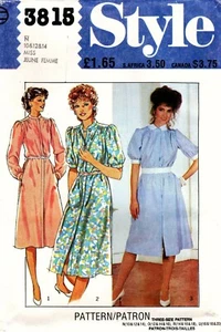 Style 3815 Vintage 80's Dress Sewing Pattern Size 10-12-14 Uncut - Picture 1 of 2