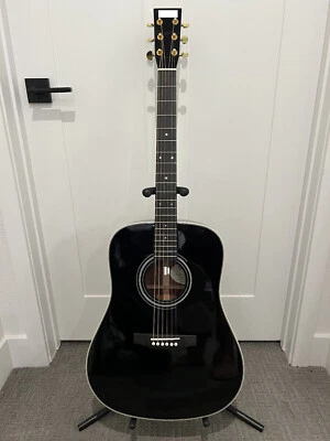 Dreadnought Style Black Spruce Acoustic Guitar Ebony Fretboard NEW MadeInChina - Image 1 of 4