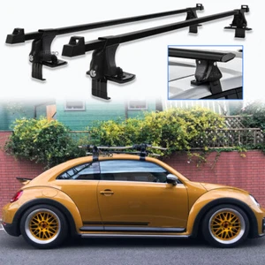 For VW Beetle 54" Car Top Roof Rack Cross Bar Luggage Kayak Cargo Carrier + Lock - Picture 1 of 16