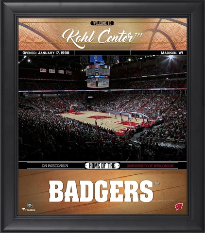 Badgers Framed 15x17 Basketball Welcome Home Collage - Fanatics Cover