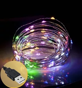 LED String Lights 10m 100 LEDs Copper Wire Lights Waterproof Multicoloured - Picture 1 of 4