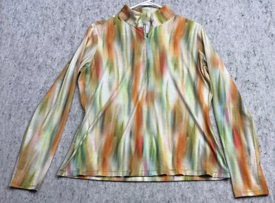 Top de golf Calia para mujer grande filtrado Flora multicolor 1/2 cremallera. Nuevo con etiquetas. TALLA XS Foto 1 de 4