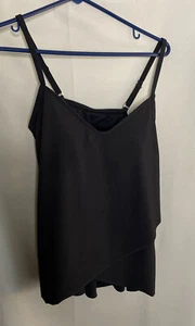 Aqua Green Black Tankini Top Swimwear Adjustable Size Small NEW - Picture 1 of 4