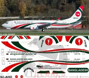 V1 Decals Boeing 737-800 Biman Bangladesh for 1/144 Revell Model Airplane Kit - Bild 1 von 8