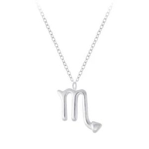 Scorpio Zodiac Sign Necklace - 18 Inches - 925 Sterling Silver - Picture 1 of 1