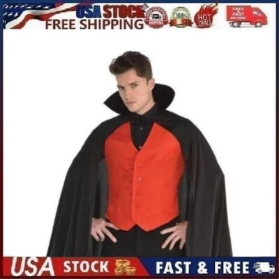 Red Vest Gothic Vampire Count Halloween Adult Costume Cosplay Standard Sz NEW - Image 1 of 4