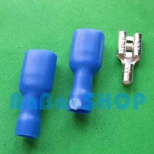 100pcs New Female Spade Terminals Crimp Wire Connector, 15AMP, 16~14AWG, Blue - Picture 1 of 6