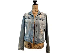 Custom Band Patches Led Zeppelin Denim jacket For Women - Picture 1 of 3