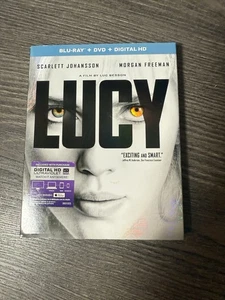 Lucy (2015, Blu-ray + DVD + DIGITAL HD with UltraViolet) Scarlett Johansson VG - Picture 1 of 3