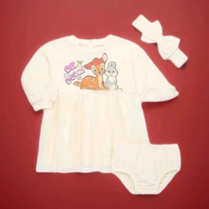 Disney Bambi Thumper Baby Girls Tutu DressDiaper Cover & Headband 3 Pcs Set 18M - Picture 1 of 3