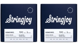 2 Pack Stringjoy BAL9 Balanced Super Light Electric Guitar Strings 9-42 - Picture 1 of 3