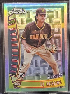 CJ Abrams 2022 Topps Chrome Youthquake Silver Refractor Rookie Card #YQ-5 Padres - Foto 1 di 2