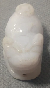 Chinesische weiße Jade handgeschnitzte Nephrit Drachen Bestie Vintage? - Bild 1 von 8
