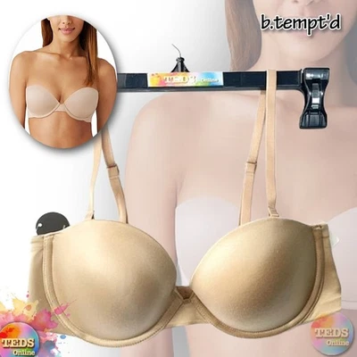 Sujetador sin tirantes push-up 34B Future Foundation para mujer b.tempt'd 954381 natural nuevo con etiquetas Foto 1 de 4