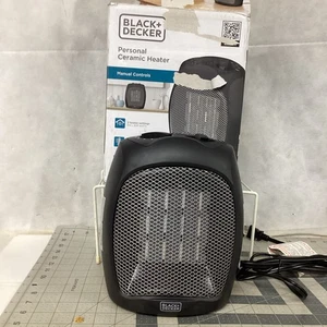 Black + Decker Personal Ceramic Desktop Portable Space Heater 1500W Black - Picture 1 of 8