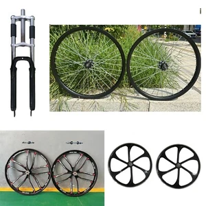 DONSP1986 26" Bike Suspension Fork, 1-1/8" Threadless w/ Mag/ Spoke Wheel Rim - Picture 1 of 67