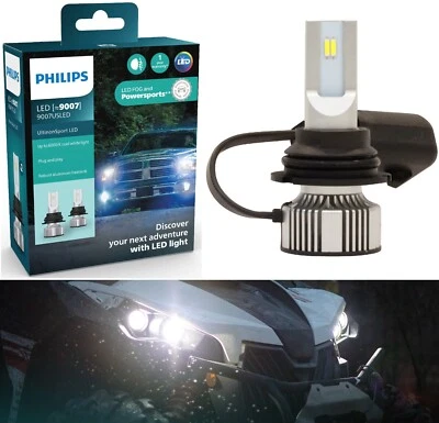 Philips UltinonSport LED White 9007 HB5 Two Bulbs Headlight Dual Beam Upgrade OE - Image 1 of 4
