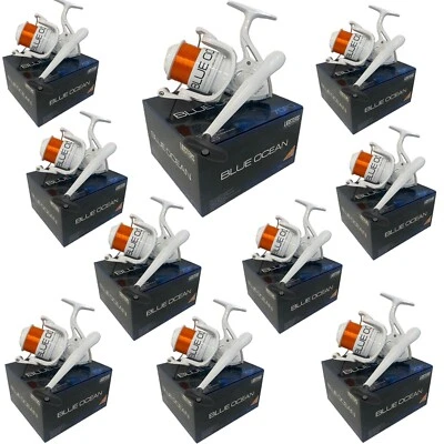 LIDSTERS FISHING SUPPLIES LTD 20 LIDSTERS BLAUER OZEAN 7000 GROSSE MEER ANGELROLLE STRAND PIER ORANGE LINIE GROSSHEIT