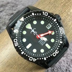 Hawaiian Lifeguard Association Men Diver Rubber Quartz Analog 42mm Watch 8 1/4" - Picture 1 of 12