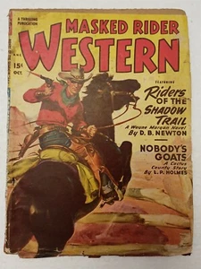 MASKED RIDER WESTERN 1949 OCT-THRILLING PULP - Picture 1 of 12